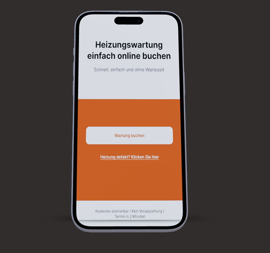 WärmeCheck Buchungssystem Mockup